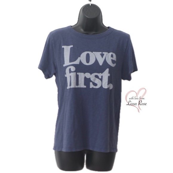 "Love first" T-shirt (J. Crew) - Picture 1 of 3